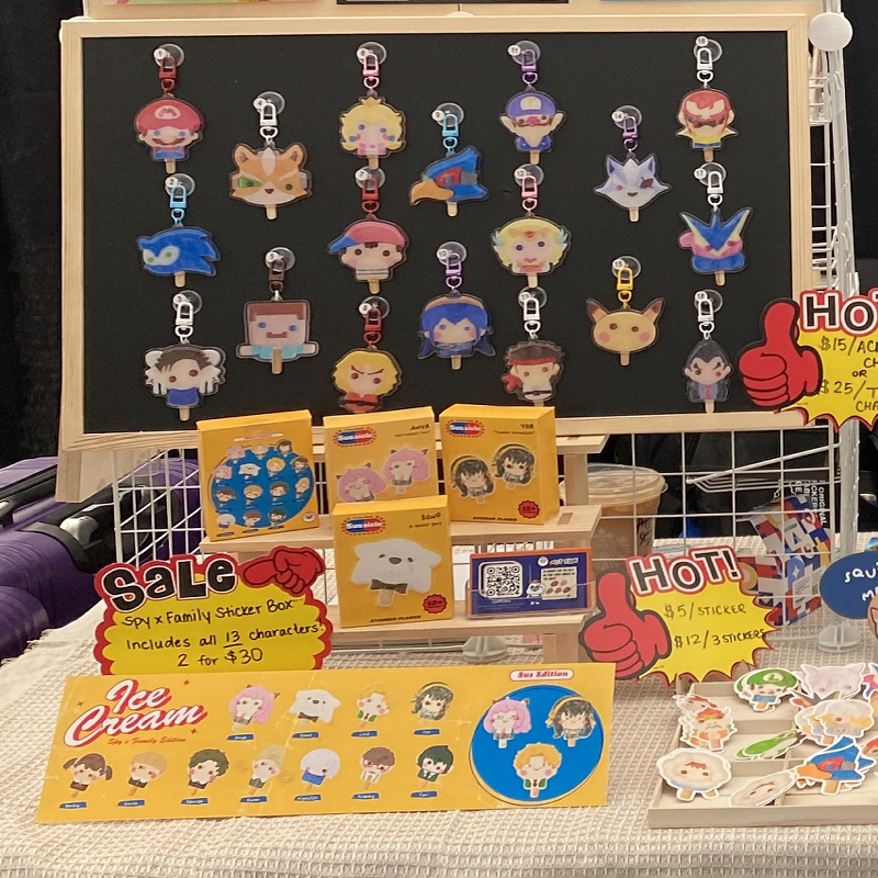 Popsicle keychain display rack